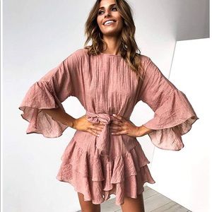 Blush A-line dress